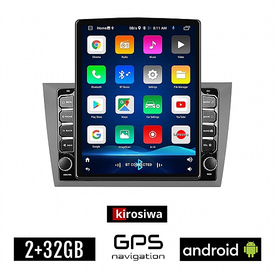 KIROSIWA VOLKSWAGEN GOLF 6 (2008 - 2013) Android οθόνη αυτοκίνητου 2GB με GPS WI-FI (VW ηχοσύστημα αφής 9.7" ιντσών Youtube Playstore MP3 USB Radio Bluetooth Mirrorlink εργοστασιακή, 4x60W, AUX, ασημί)