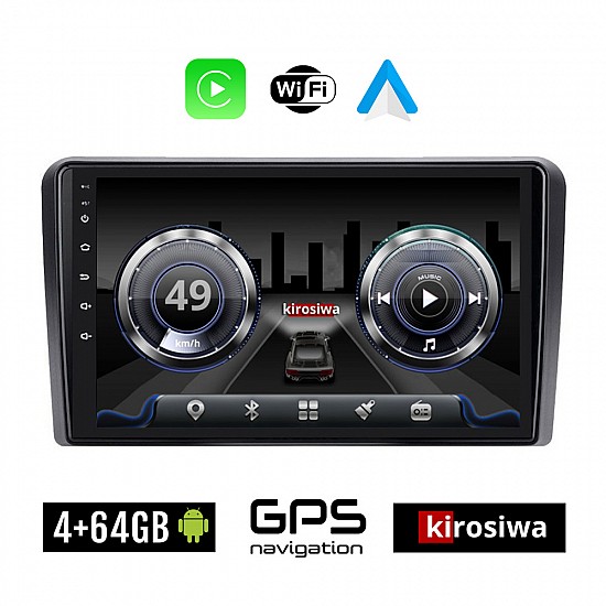 KIROSIWA 4+64GB VOLKSWAGEN SKODA SEAT Android 4GB οθόνη αυτοκίνητου 10" GPS WI-FI (4+64GB Bluetooth Golf V 5 6 Polo Passat Octavia Leon Volkswagen Playstore USB Radio ηχοσύστημα VW OEM Apple Carplay Android Auto)