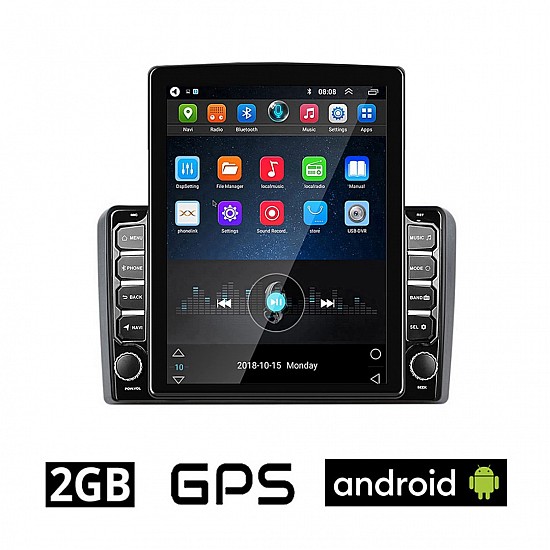 AUDI A3 (2003-2012) Android οθόνη αυτοκίνητου 2GB με GPS WI-FI (ηχοσύστημα αφής 9.7" ιντσών OEM Youtube Playstore MP3 USB Radio Bluetooth Mirrorlink Α3 εργοστασιακή, 4x60W, AUX) AU23-972